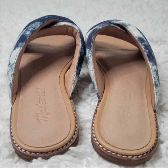 Madewell The Skyler‎ Slide Sandal in Tie-Dye Blue White Size 7 - Picture 5 of 8